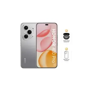 Honor 400 Pro 5G Dual SIM Lunar Grey 12GB RAM 512GB With Free HONOR CHOICE Earbuds CLIP And Assorted Case - Middle East Version