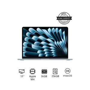 Apple MacBook Air MC6T4 | 13 Inch Display | Apple M4 Chip | 10-Core CPU 8-Core GPU | 16GB RAM | 256GB SSD | macOS | English Keyboard | International Version | Sky Blue